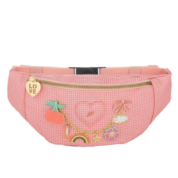 Çantë e vogël beli Banane - Vichy Love Pink